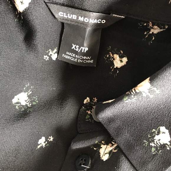 Club Monaco cropped silk blouse - Picture 4 of 5